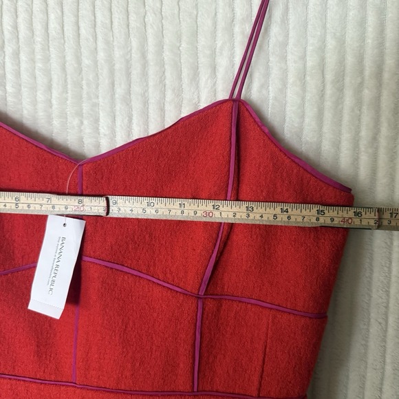 Banana Republic Red Wool Rayon Boucle Pencil Dress Size 8 NWT $130 - Picture 4 of 14